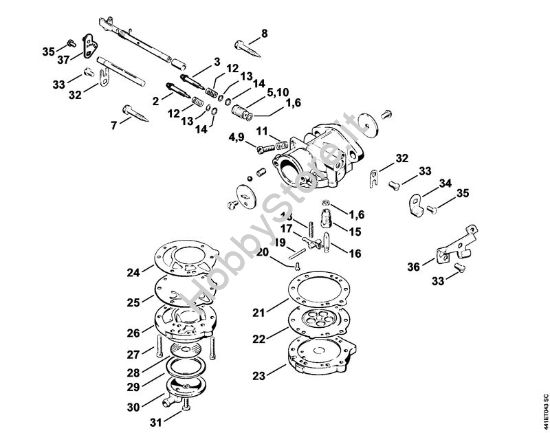 Carburatore LA-S168, LA-S221 BT 360 BT 360 brand Stihl